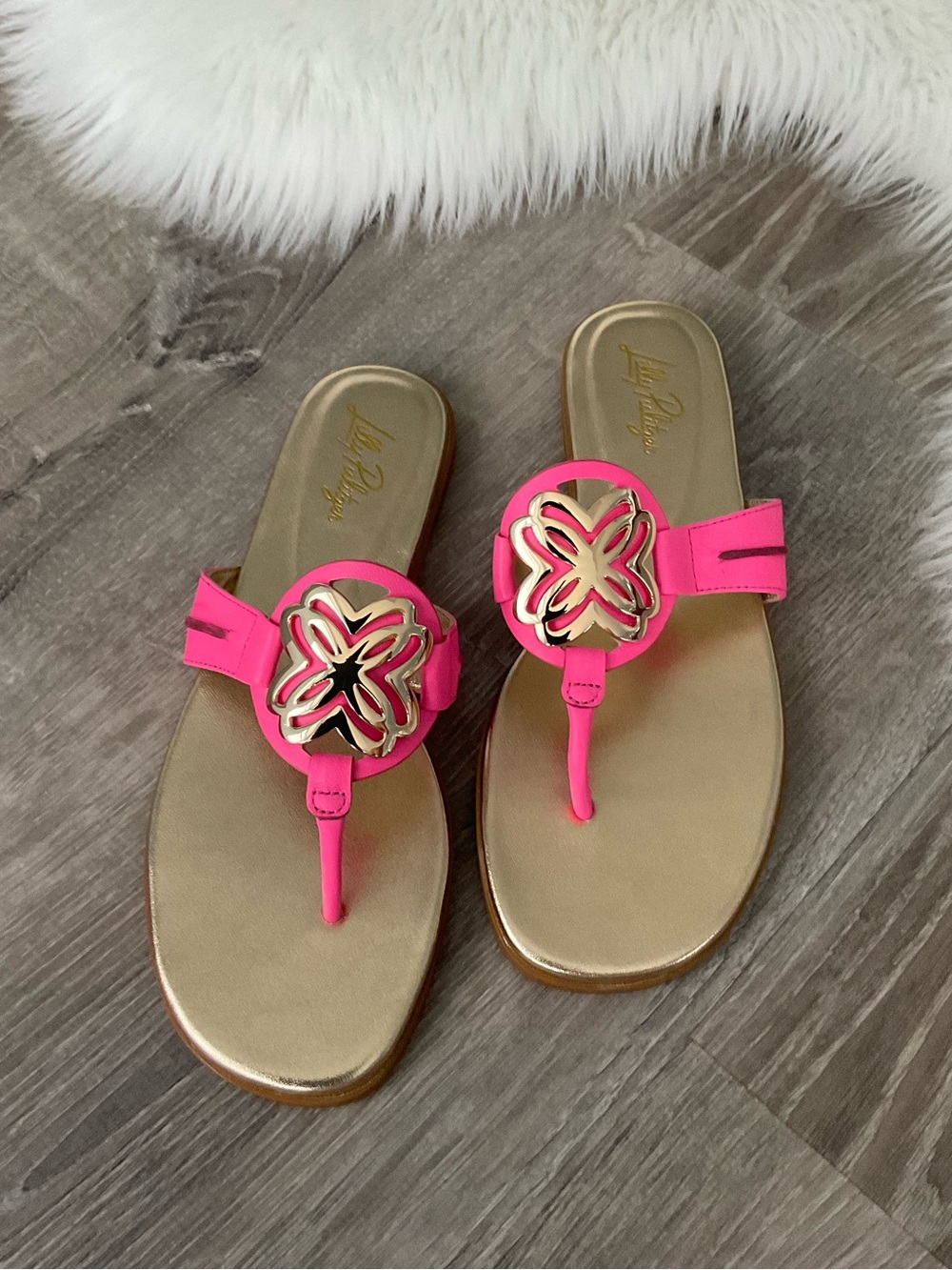 ๐ LILLY PULITZER The Lilly Sandal Cherry Blossom Pink Size 8 - Picture 4 of 10